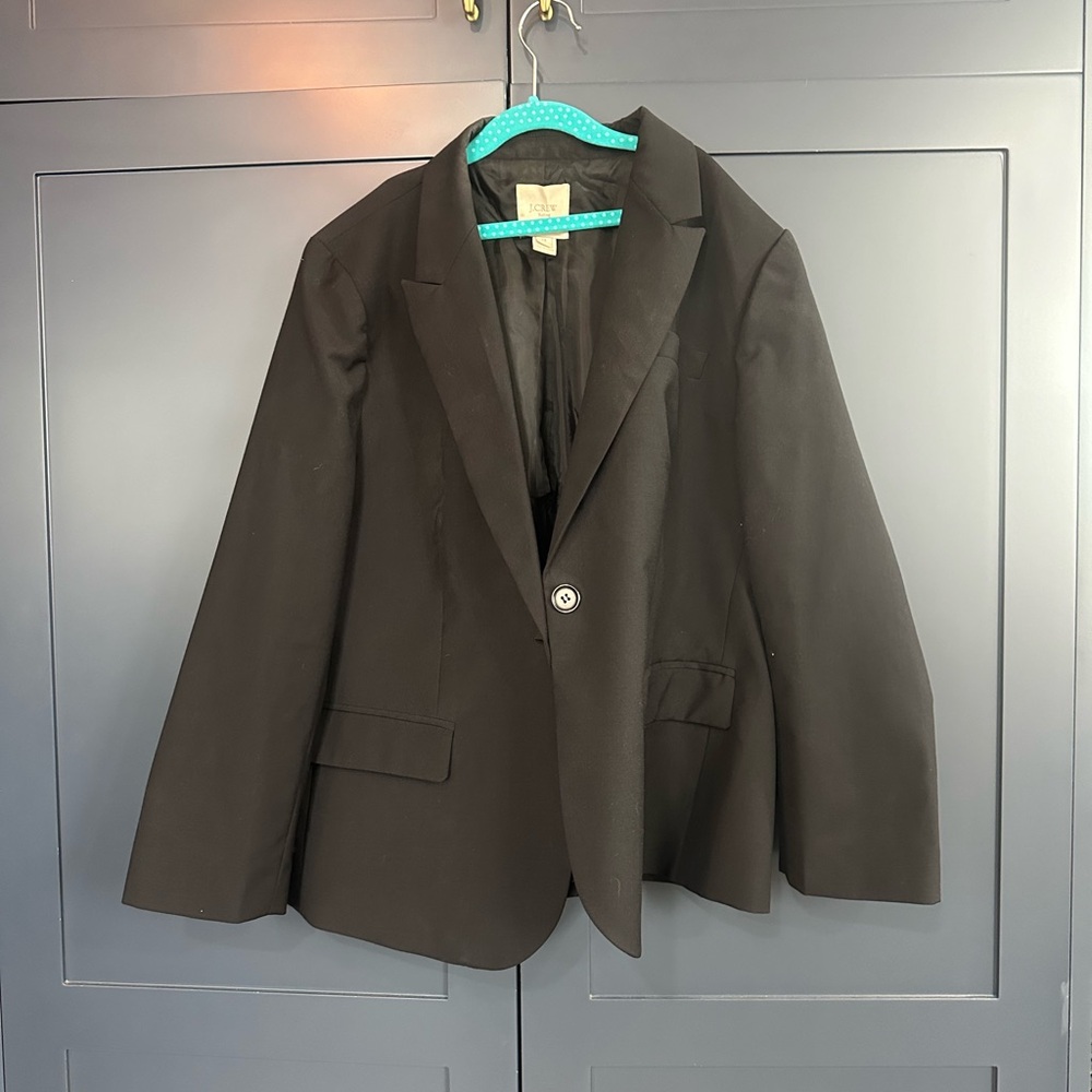 100% Wool Black J. Crew Blazer Jacket